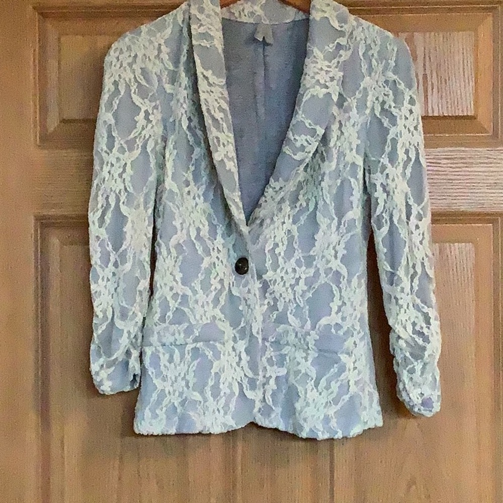 Lace type casual blazer